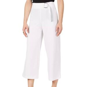INC Women’s O-Ring Cropped Culotte Pants White Size 18